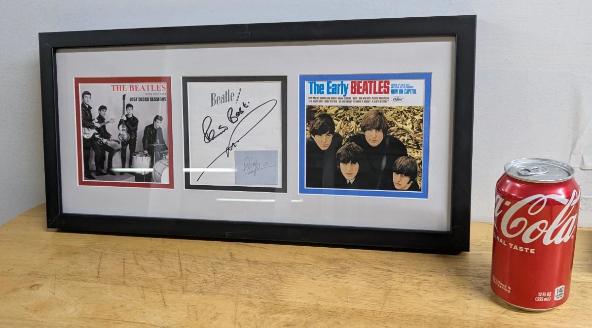 Signed Beatles Framed Piece