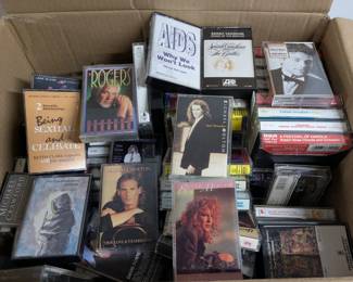 HUGE box audio cassettes
