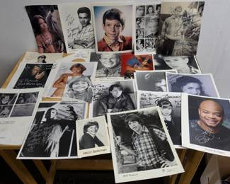 Signed Celebrity Press Still Lot - 58 pics total