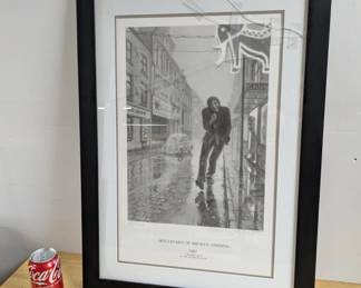 Beatles Print In Frame (needs new glass)