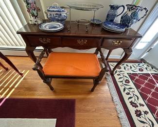 Blue onion foyer table
