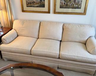 Cream color 3 seat Sofa 82” L x 38” D $100