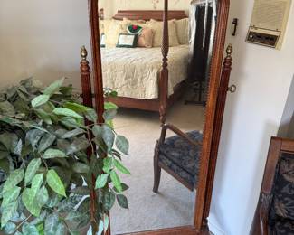 Queen Anne Style Cheval Mirror $150