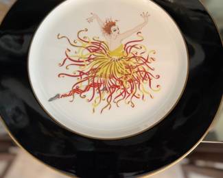 Erte 1985 Applause Ballet Dancer Bone China Charger $50