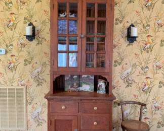 8 1/2' Tall 2Pc Pine Cupboard $550