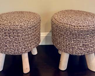 (2) Grandin Road "Finn" Ottomans