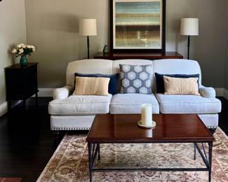 Bassett Furniture Sofa with Nailhead Trim