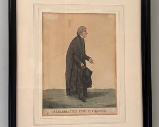 "A Celebrated Public Orator" Framed Print