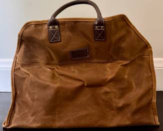 Waxed Canvas Log Carrier
