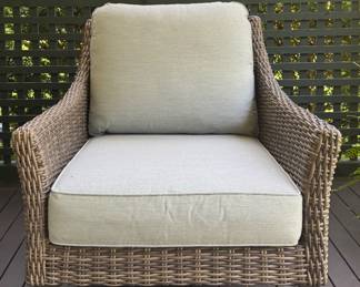 (2) Yardbird "Harriet" Wicker Armchairs