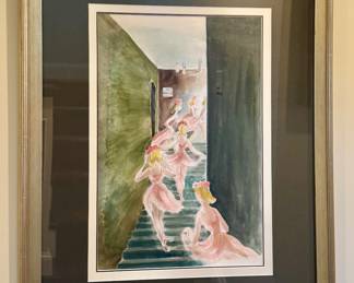 Suzanne Suba Watercolor, Signed (Appeared on the The New Yorker Cover 3/2/1963)