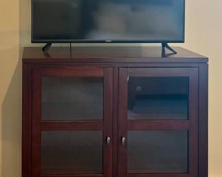 Crate & Barrel Storage Cabinet & Vizio TV