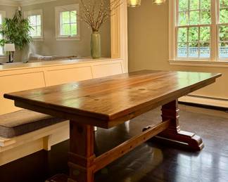Artisan Crafted Trestle Dining Table