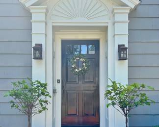 (2) Lightweight Planters with Hibiscus