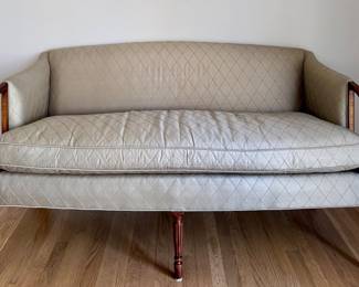 Down Settee with Satinwood Inlay