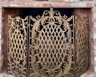 Folding Fireplace Screen