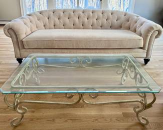 Glass & Iron Coffee Table