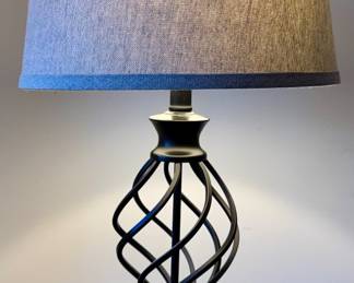 (2) Twisted Iron Table Lamps