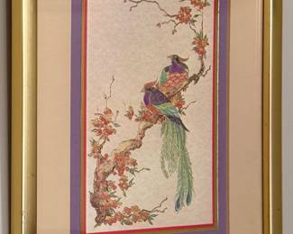 Embossed Peacock Artwork