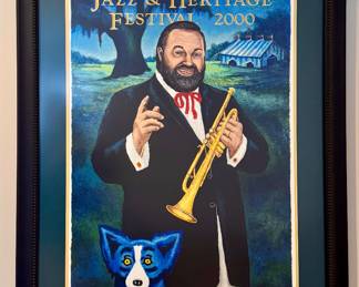New Orleans Jazz & Heritage Lithograph, Signed Rodrigue 