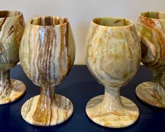 (4) Onyx Goblets