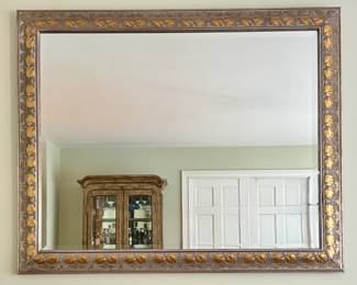 Embossed Gold Leaf Accent Mirror