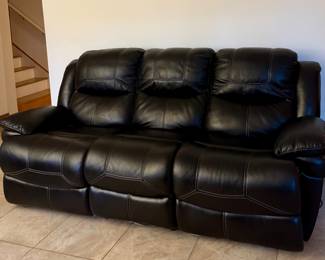 Leather Power Recliner Sofa