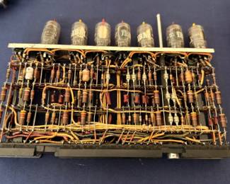 Vintage IBM vacuum tube computer circuit board chassis