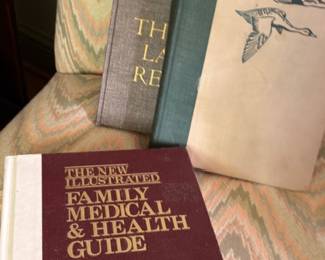 Vintage books including New Illustrated Family Medical and Health Guide
