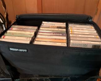 Case Logic bag of CDs including Celtic Christmas and Borderlands