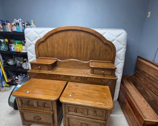Headboard,  2 nightstands 