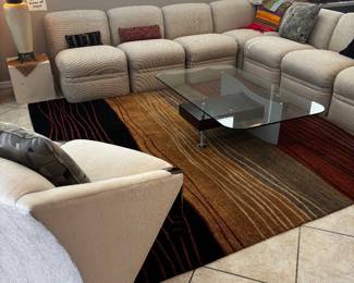 Sectional sofa-complete comfy living room.  