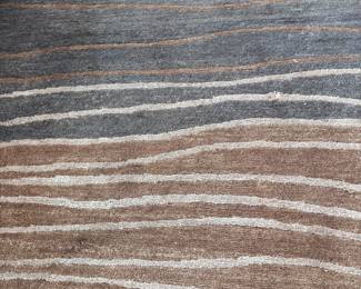 Large hand tufted rug.  