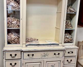 87. Drexel Painted China Cabinet (54" x 16" x 83")