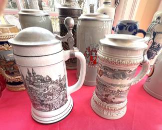 Collection of German Beer Steins