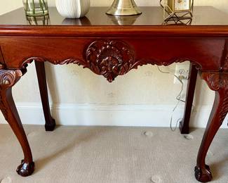 132. Carved Console Table (40" x 18" x 32")