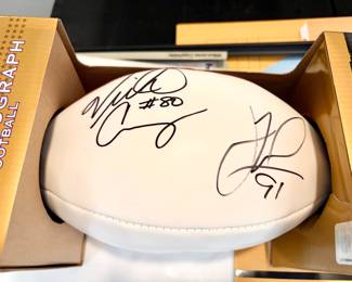 152.  NY Giants Justin Tuck & Victor Cruz signed Football