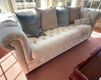 138. Chesterfield Sofa (80" x 37" x 30") (as is)