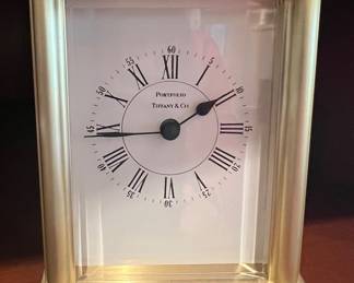 45. Tiffany & Co. Portfolio Clock (engraved) (4")