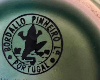 37. Bordallo Pinneiro Green 3pc Tea Set