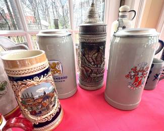 Collection of German Beer Steins