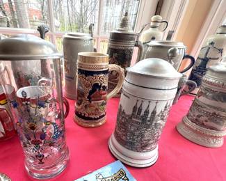 Collection of German Beer Steins