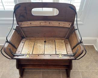 78. Antique Carriage Seat (37" x 22" x 36")