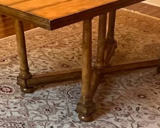 1. Plank Top Dining Table w/ X Base (60" x 44" x 30) and 2-12" leaves