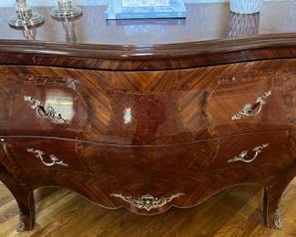 4. Bombay Chest w/ Marquetry Inlay (56" x 22" x 36") 