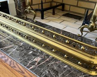 6. Vintage Brass Fireplace Fender (44" x 11" x 7"h)