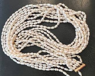 Fresh Water Pearl Necklace (6 Strands)