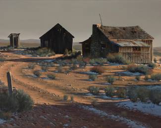 1094 Robert Clifford Rishell (1917-1976) "Cold Shadows" Oil on canvas Signed lower right: Robt. C. Rishell; titled by repute 28" H x 36" W Estimate: $2,000 - $3,000