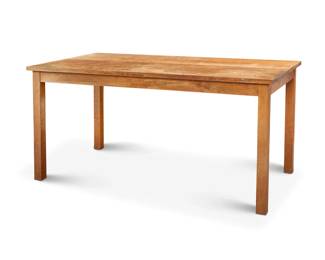 1297 An Arts & Crafts style cherrywood harvest table Late 20th/early 21st century Unmarked 30.25" H x 60" W x 32" D Estimate: $400 - $600