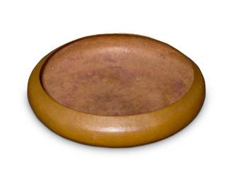 1180 A Dirk van Erp hammered copper low bowl 1911-1912 Base impressed: Dirk van Erp [closed-box mark] 3.25" H x 11.875" Dia. Estimate: $700 - $900